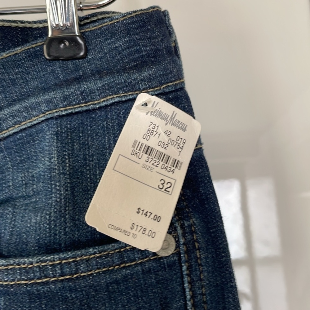 7 for all mankind Jeans in Navy Blue Size-32 NWT - Picture 10 of 17